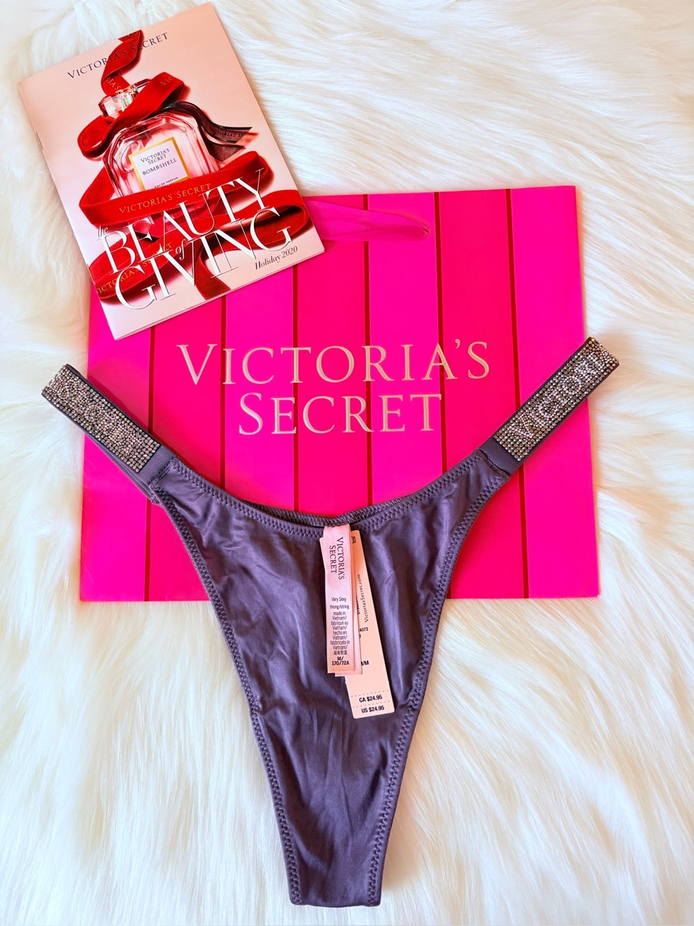 🩷🩷Victoria’s Secret logo shine strap panty (M)🩷🩷